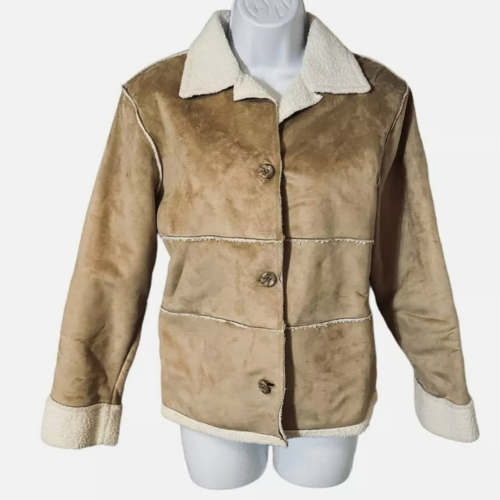Ambition Button Up Faux Suede Jacket